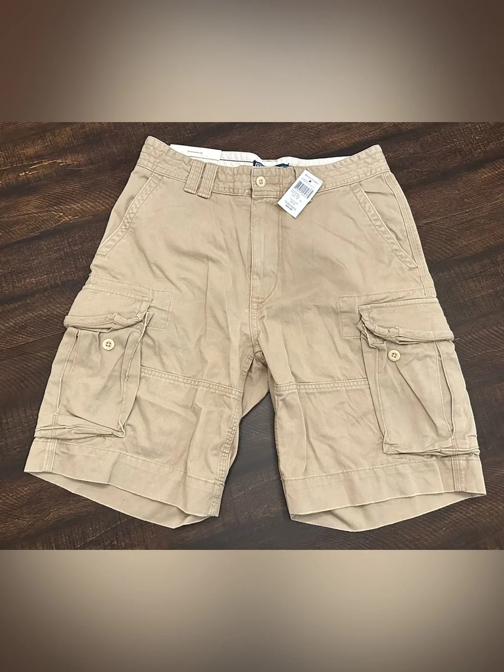 NWT Vintage Polo Ralph Lauren Classic Fit Gellar Cargo Shorts Khaki-Size 32